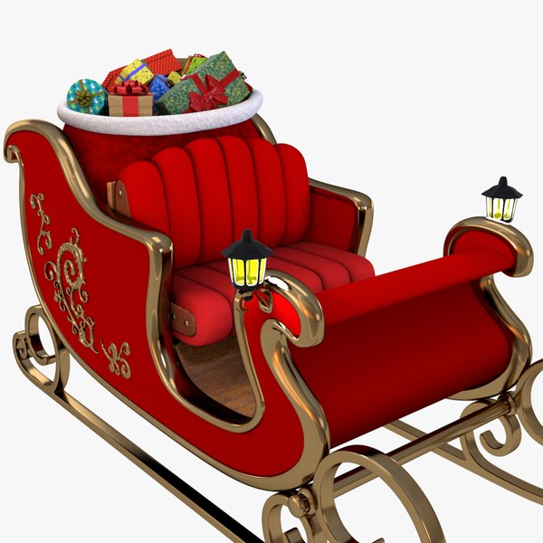 3D santa s sleigh - TurboSquid 1224412