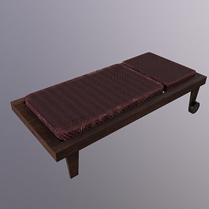 Stretcher Game Ready Low Poly 3D Model Low-poly 3D model