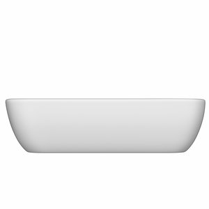 3D wall hung basin rectangle