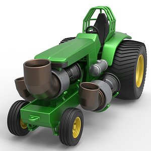 Pulling Tractor with 3 jet engines Scale 1 to 25