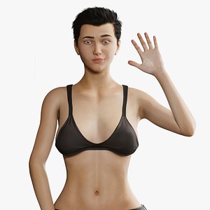 3D model Cartoon Woman Ready