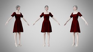 Dress 26 Burgundy Velvet