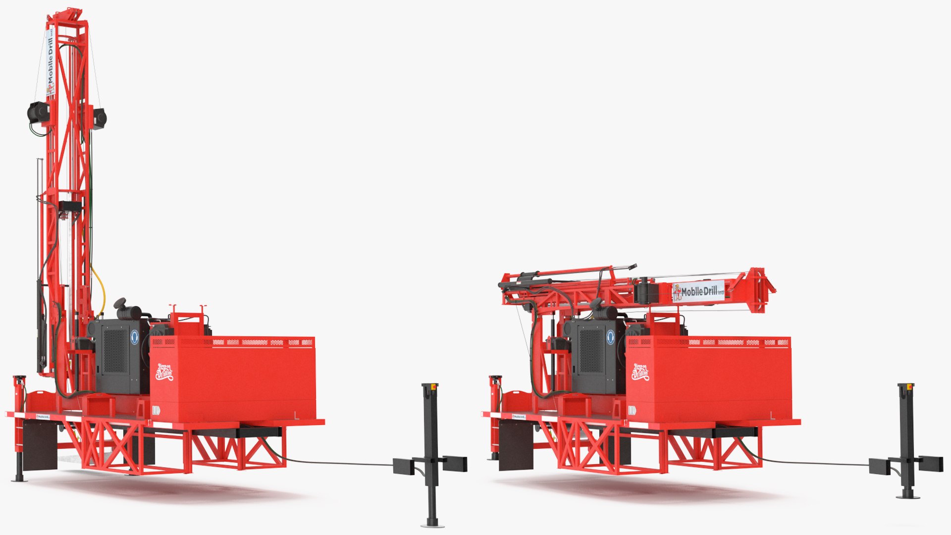 Mobile Drilling Rig Red Rigged Model - TurboSquid 2310824