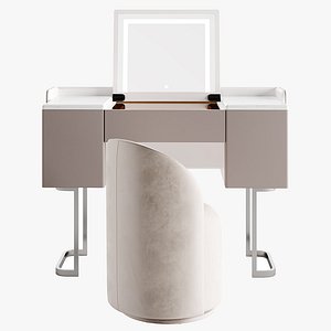 Makeup Vanity Set With Flip-up Mirror