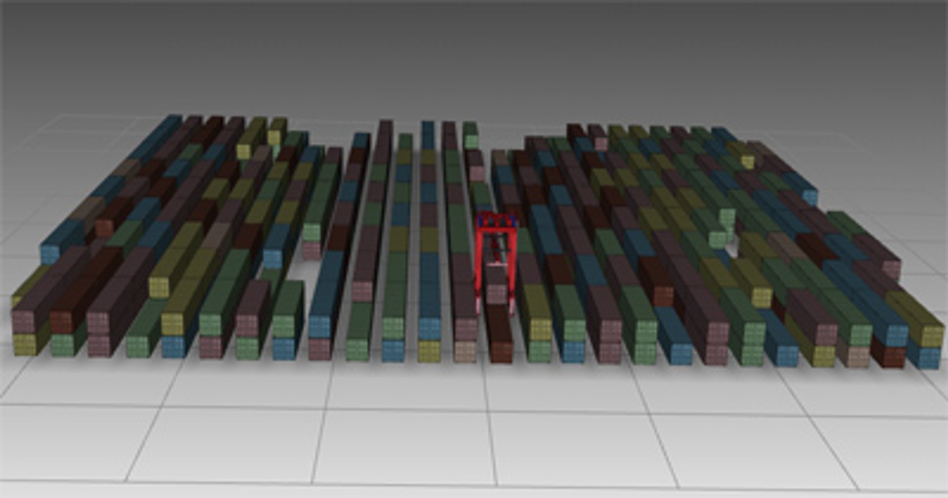 Straddle Container Carrier Animation 3d Model