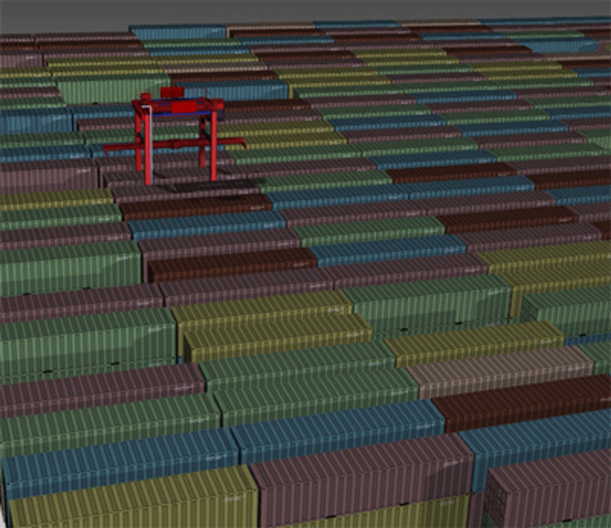 Straddle Container Carrier Animation 3d Model