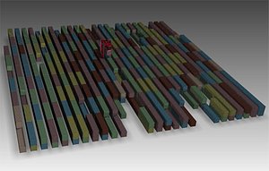 straddle container carrier animation 3d model