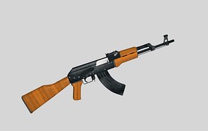 ak47 assault rifle 3d c4d