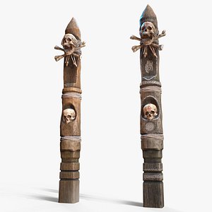 Totem wood 10 3D model