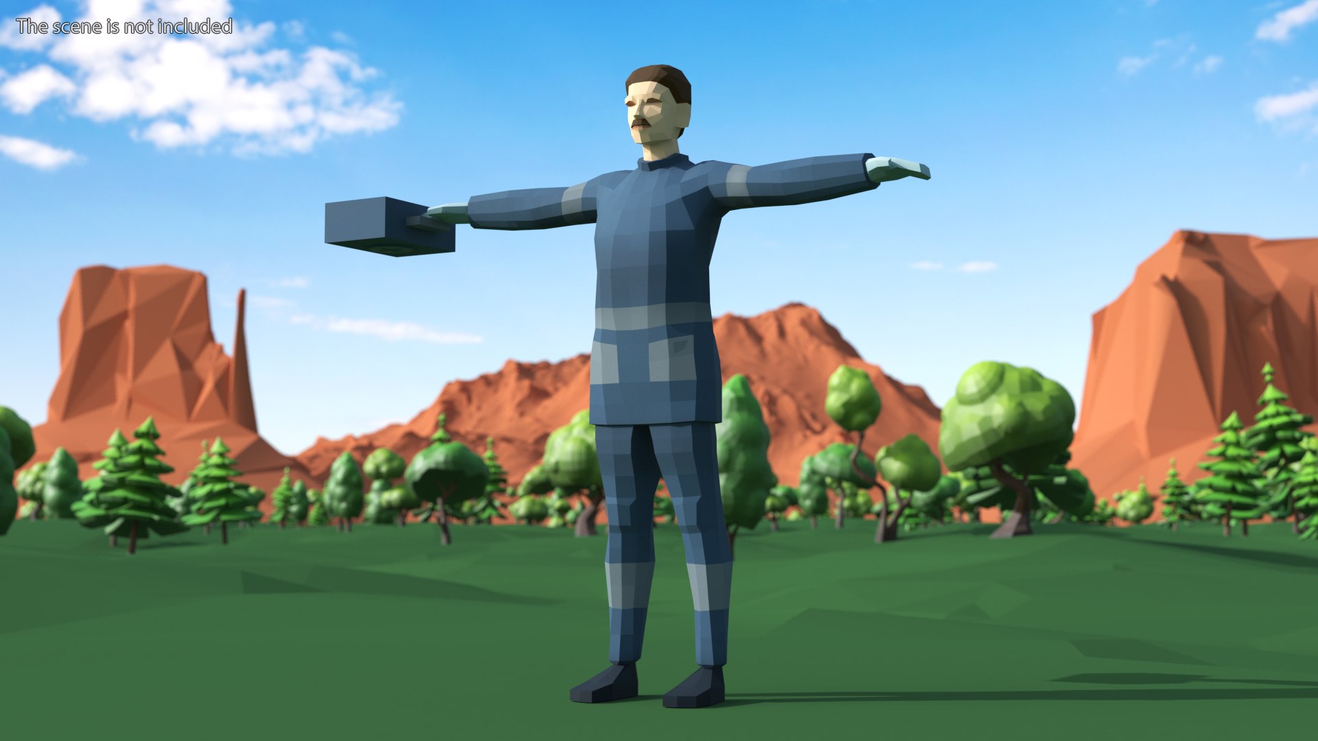 Paramedic Low Poly Rigged for Maya 3D model preview
