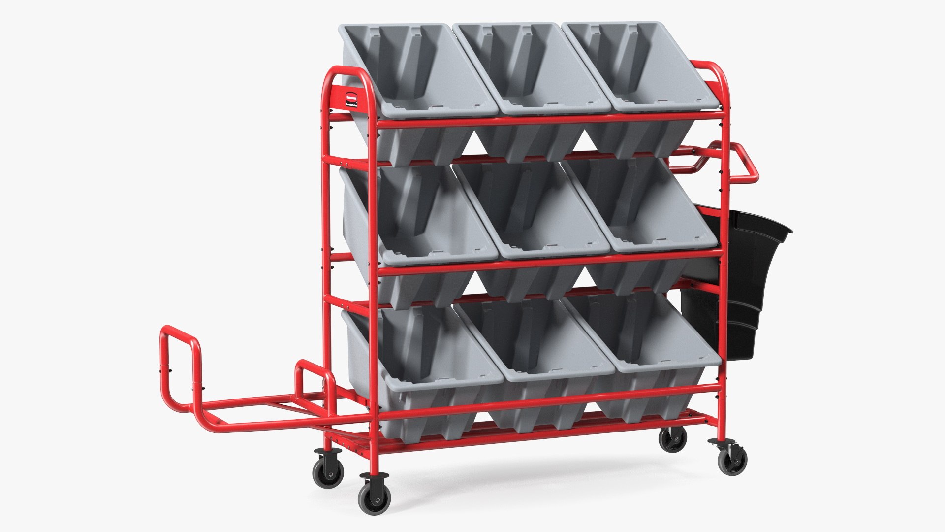 Tote Picking Cart Storage Bracket Rubbermaid 3D model preview