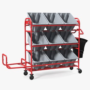 Tote Picking Cart Storage Bracket Rubbermaid