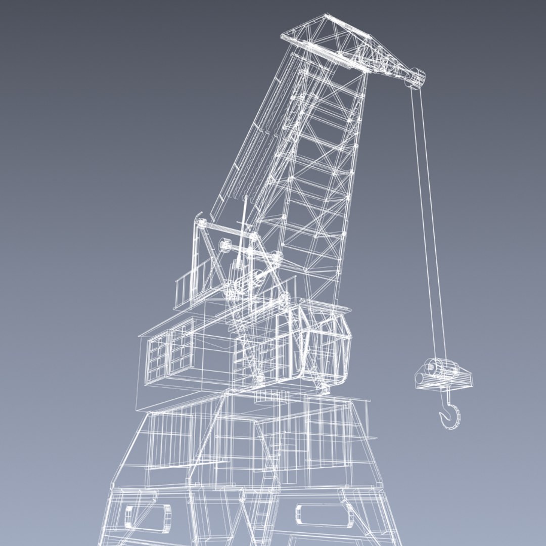 3d Crane Construction Model