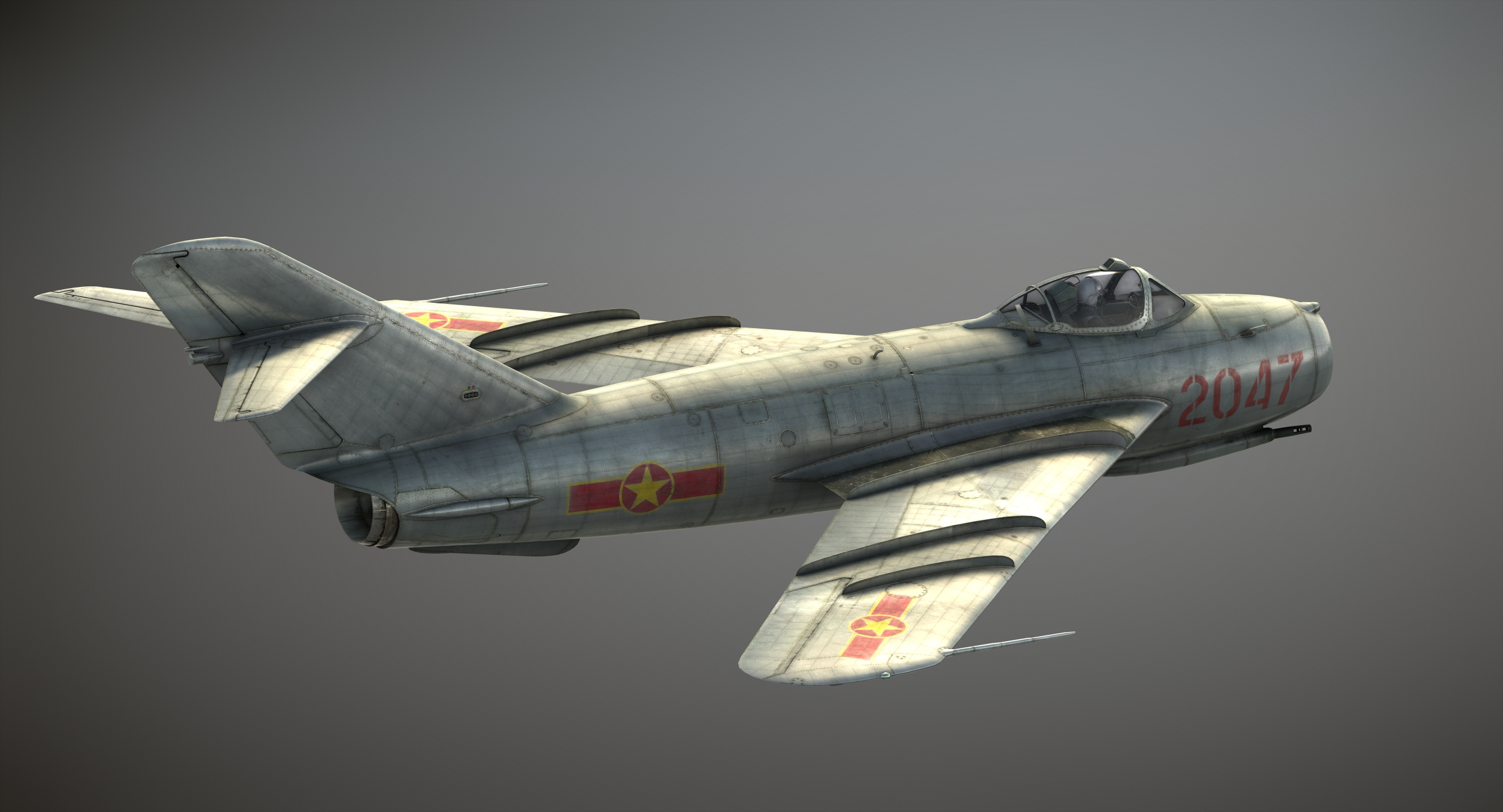 mig-17f fighter 3d model