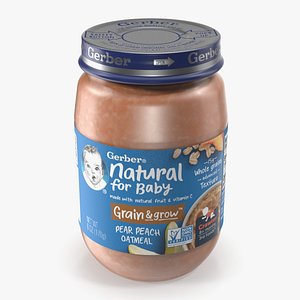 3D Organic Gerber Baby Food Jar Pear 170g