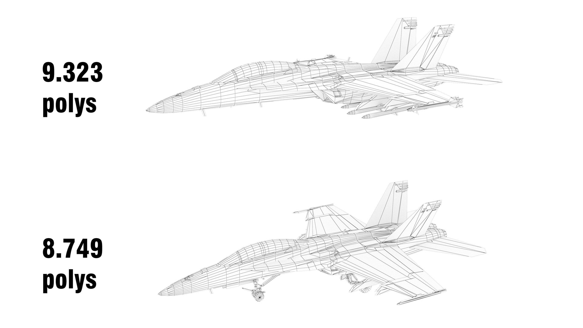 F-18F Super Hornet 3D https://p.turbosquid.com/ts-thumb/QM/uOoUK2/Vo/f18fsuperhornet3dmodelef328b11411/jpg/1680882565/1920x1080/fit_q87/786cf983fe7b4f0d9b45f2975b78af8beb78a34a/f18fsuperhornet3dmodelef328b11411.jpg