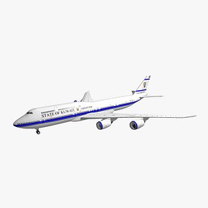 Boeing 747-8i State of Kuwait 3D model