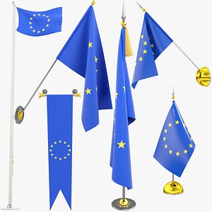 Flags of Europe Collection V1 3D model