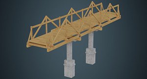 3D model plank bridge 3a