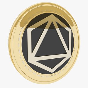 3D Dynamic DYN Cryptocurrency Gold Coin