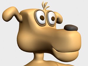 3d dog cartoon model