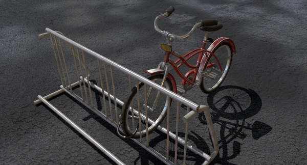 3d bicycle bike rack prop
