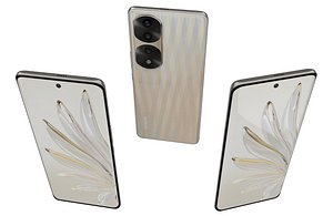 Honor 70 Pro Gold Low Poly model