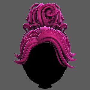 3D Hair style for girl V111 3D model