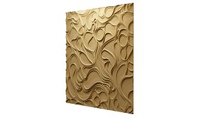 3D model modern panel wall decor set wall relief mural CNC 141