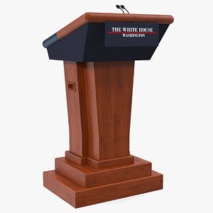 3D model speech stand white house