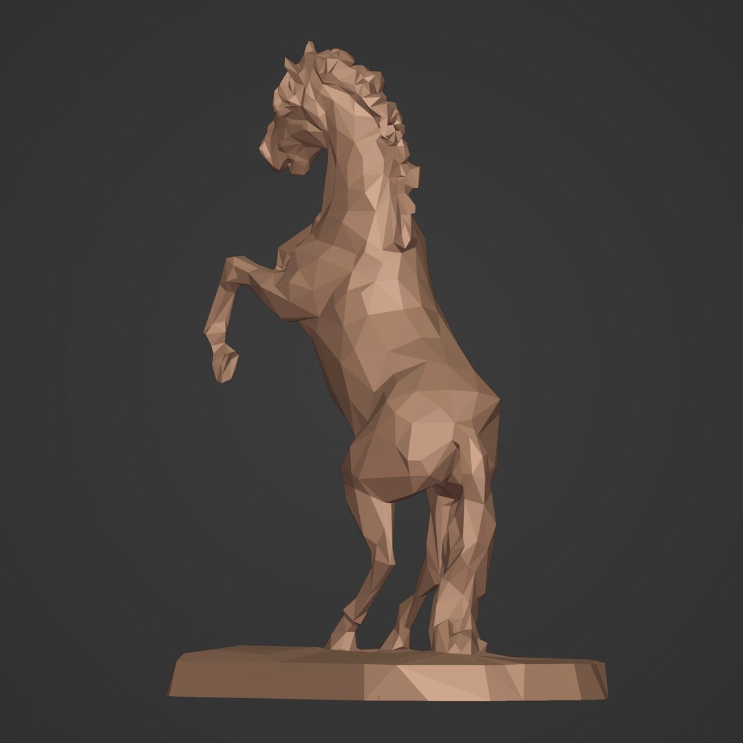 LowPoly Horse Figurine - Ready For 3D Printing 3D Model - TurboSquid ...