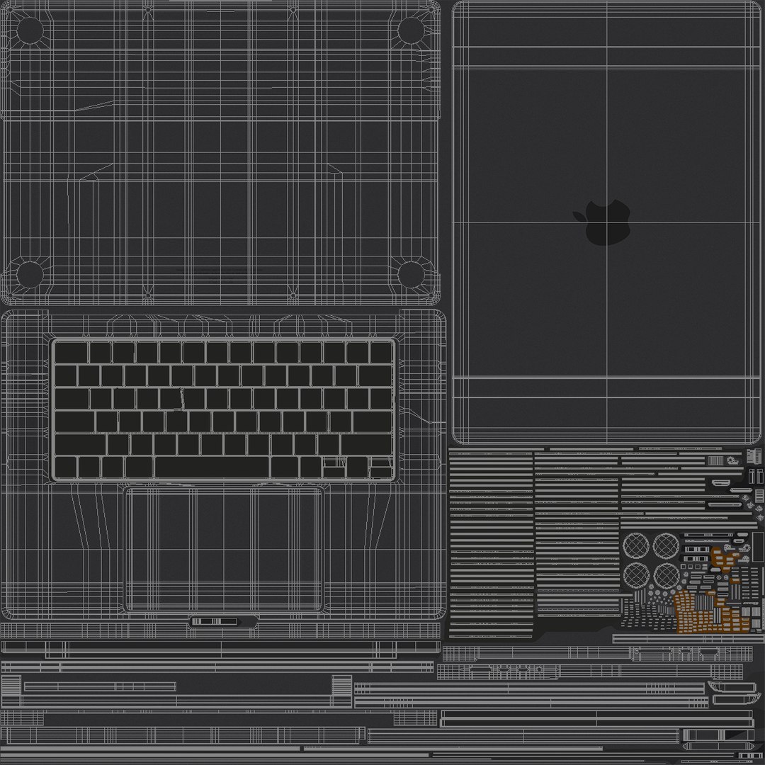 Apple MacBook Pro 16 Inch Space Grey 3D Model - TurboSquid 1856076