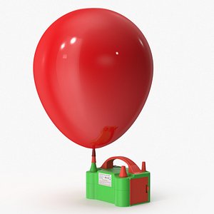 Red Inflatable Balloon with Blower Pump