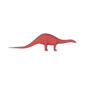 3d base mesh brontosaurus model