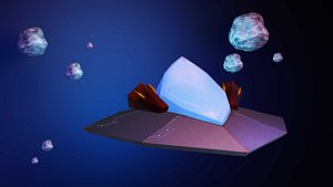 UFO Spaceship Low-poly 3D model 3D