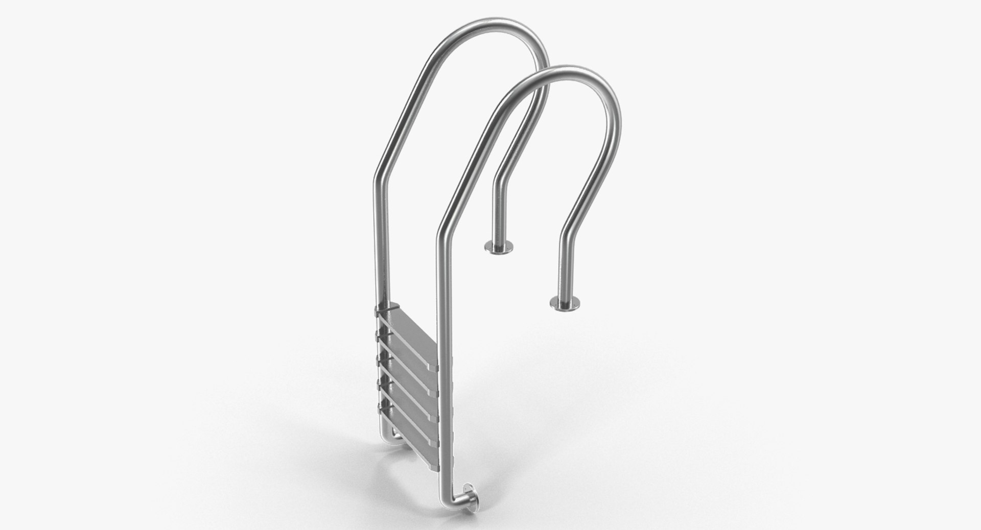 3D steel swimming pool ladder model - TurboSquid 1226675