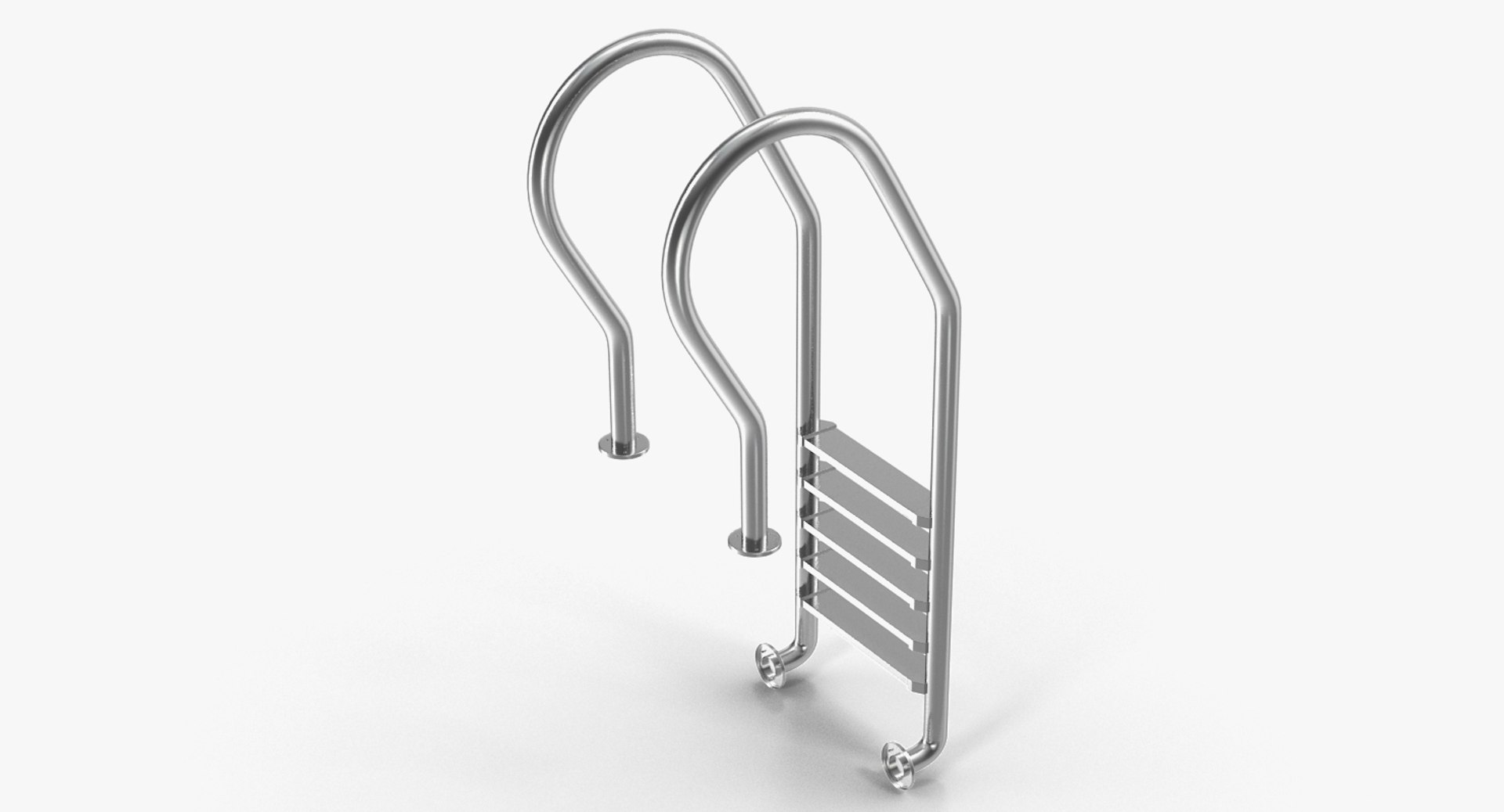 Steel Swimming Pool Ladder 3D model preview