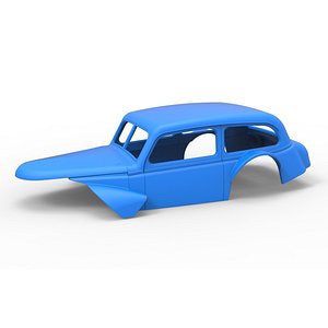 Shell of Vintage Asphalt Modified stock car V5 Scale 1 to 25 3D model
