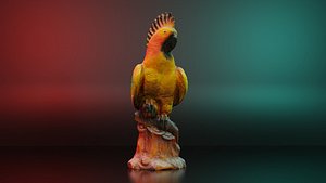 3D Parrot sculpture 3d scan