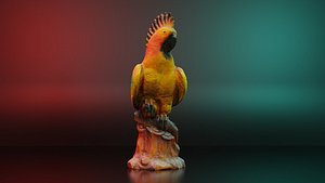 Parrot sculpture 3d scan