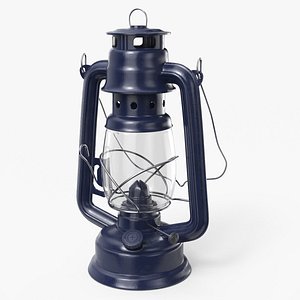 Oil Lamp Blue - PBR 3D model