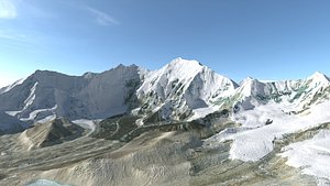 Mount Everest highly accurate terrain 8m dem