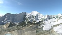 Mount Everest highly accurate terrain 8m dem