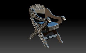 3D model chair celtic