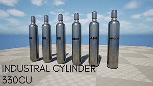 industral cylinder 330cu 3D