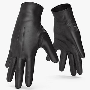Leather Gloves 3D model