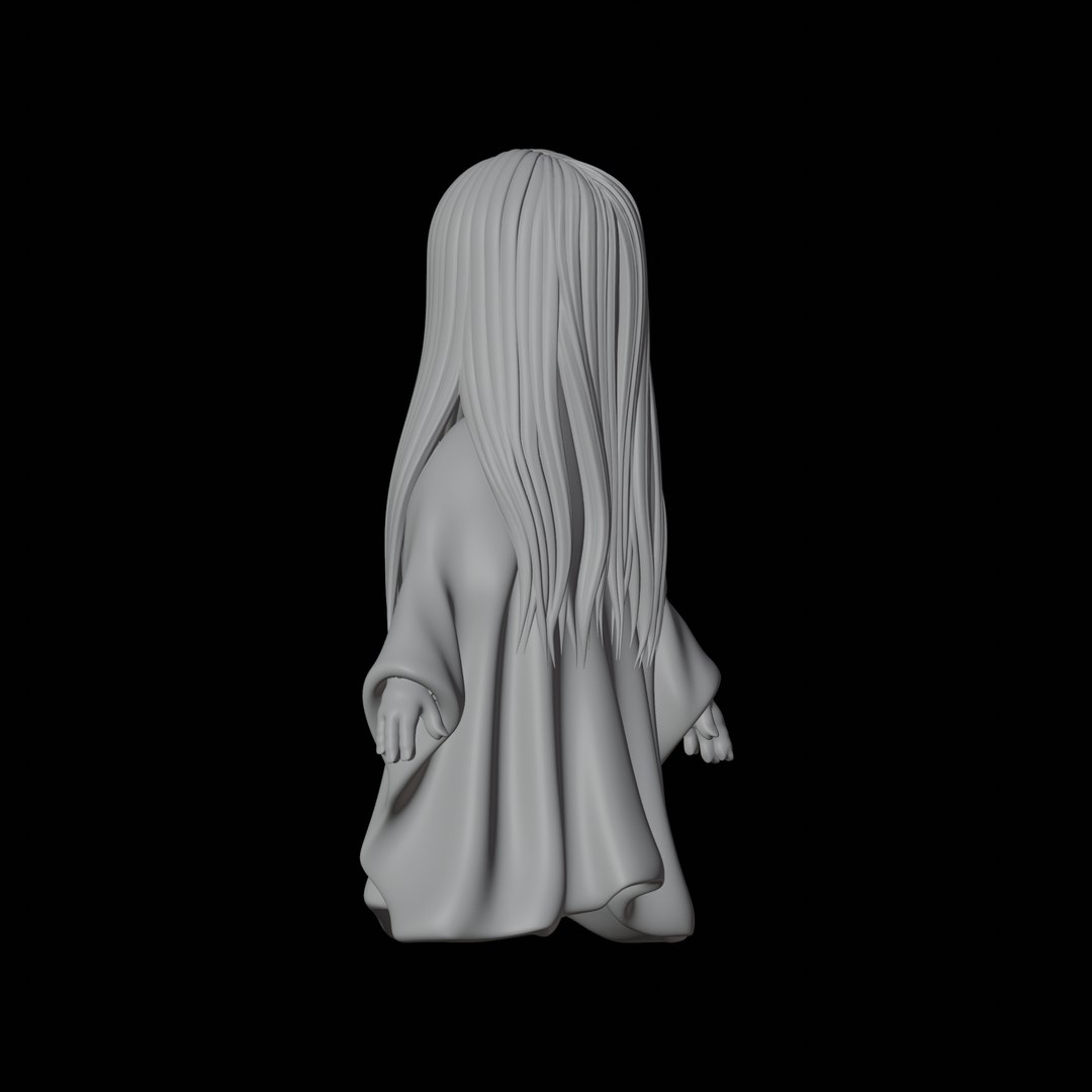 3D Sadako Ghost Figure 3D Print Model Horror Character Model ...