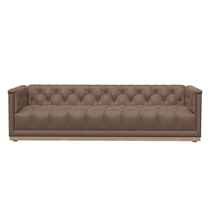 Emmy Rustic Lodge Upholstered Nailhead Trim Tufted Sofa-95 inch 3D model