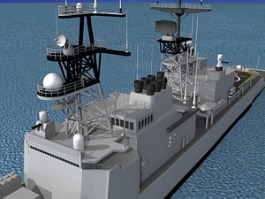3d model destroyers class spruance