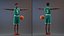 3D Dark Skin Teenager Basketball Player T Pose model